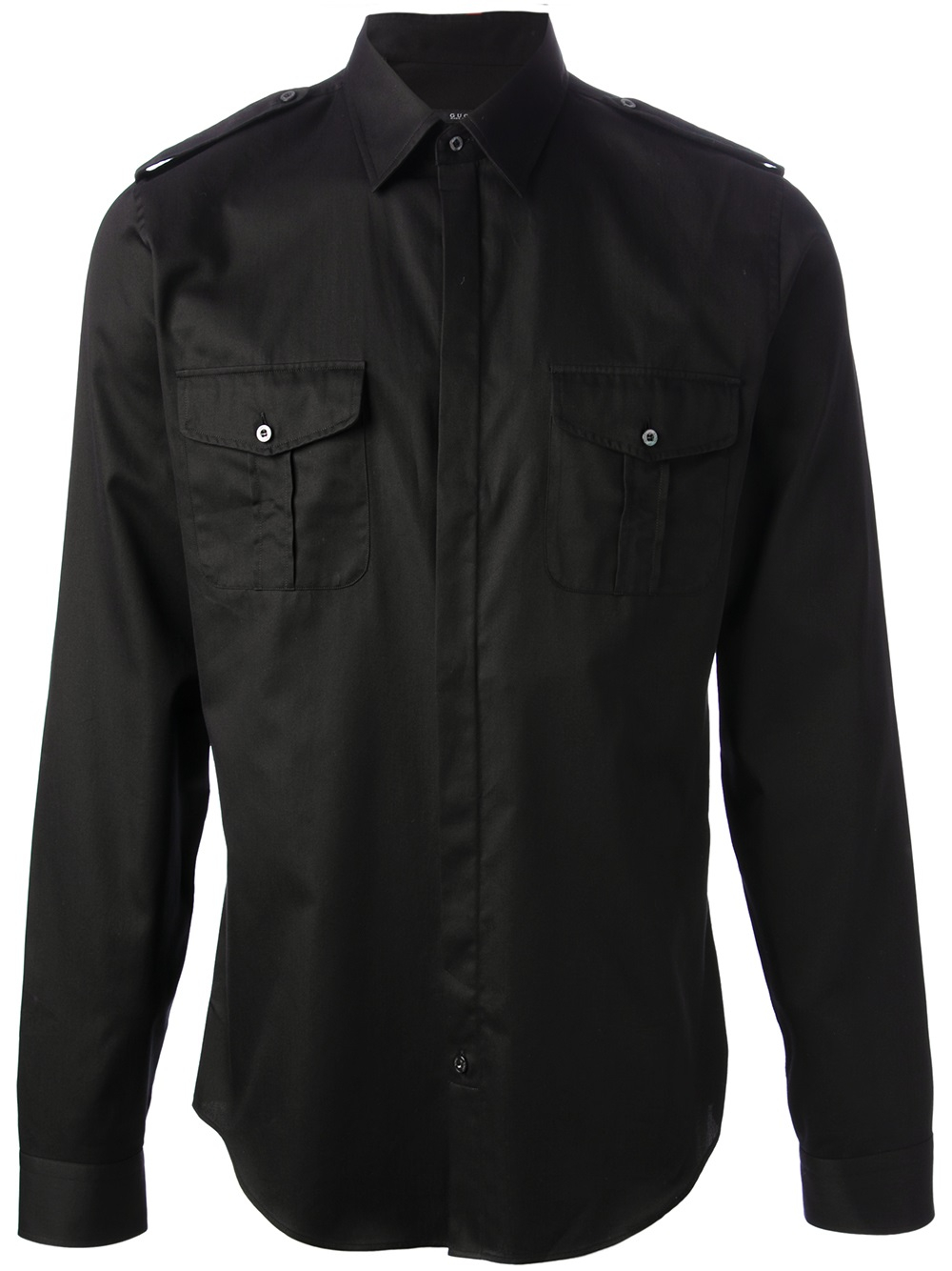 black military shirt mens