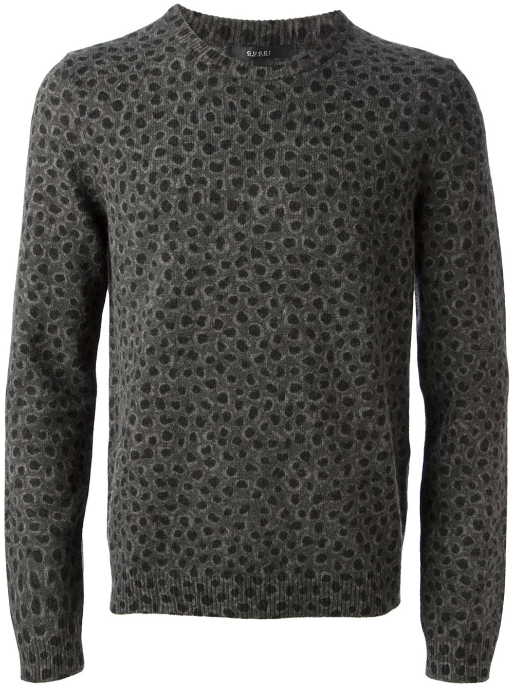 Lyst - Gucci Leopard Print Jumper in Gray for Men