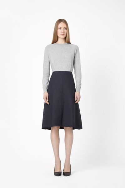 Cos Skirt with Back Pleats in Blue (Indigo) | Lyst
