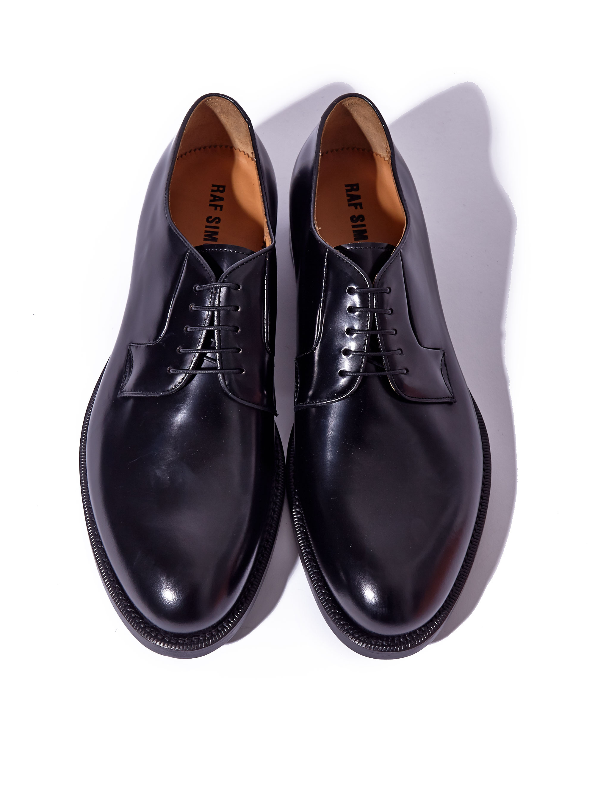 Lyst - Raf Simons Mens Classic Leather Derby Shoes in Black for Men