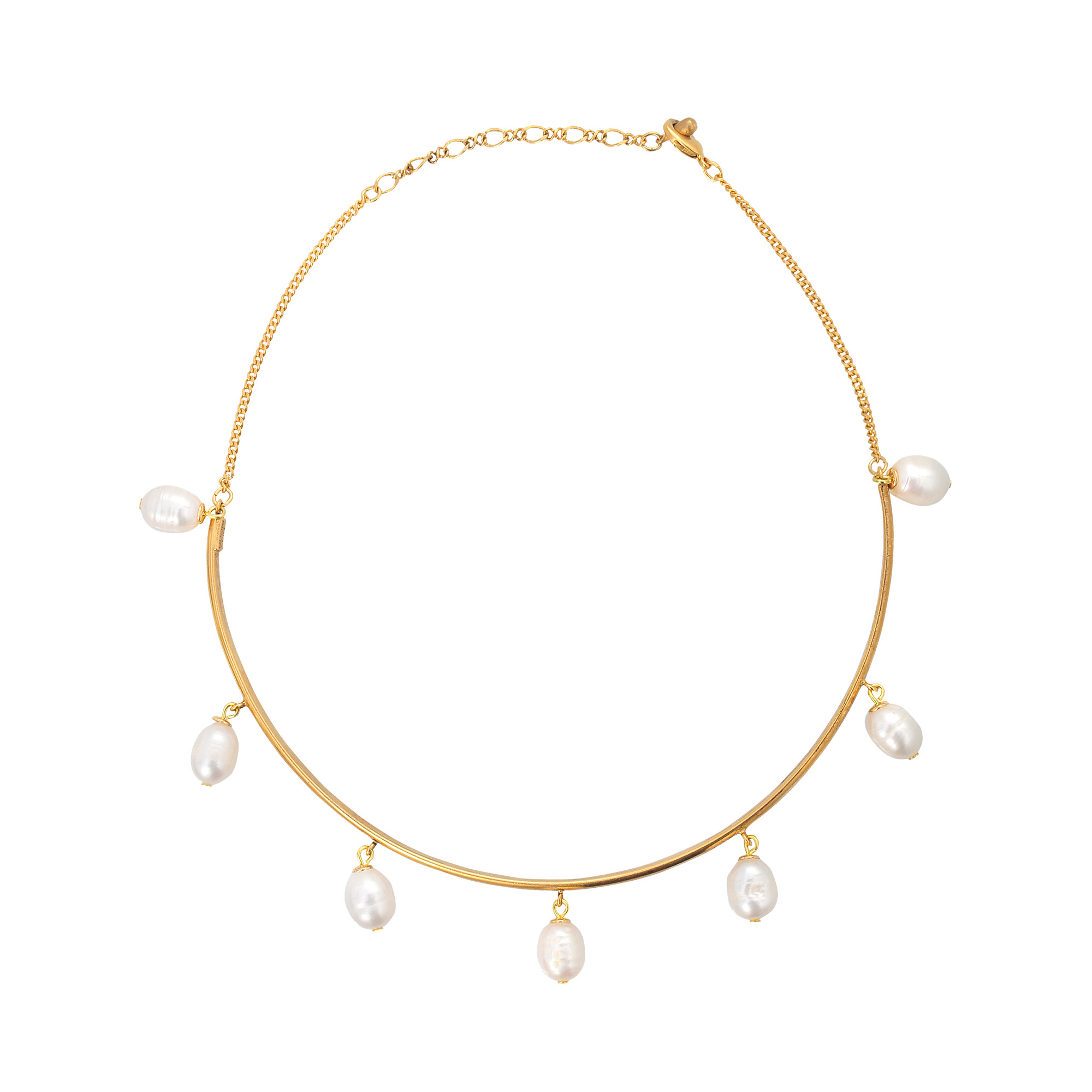 Ela Stone Gilda Pearl Torque Necklace in Gold Lyst