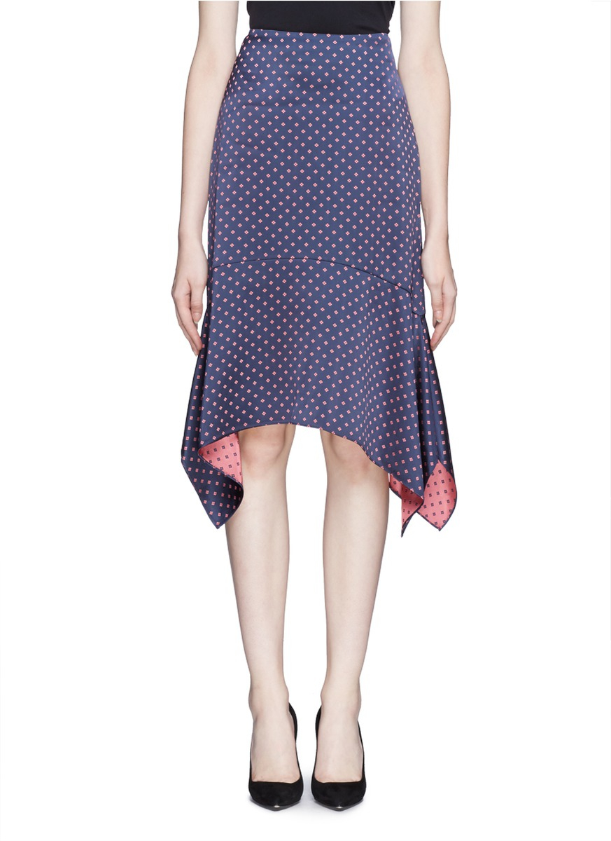 Thakoon Floral Jacquard Skirt in Blue Lyst