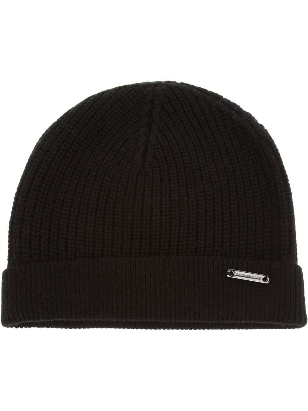 Lyst Burberry Ribbed Beanie in Black for Men