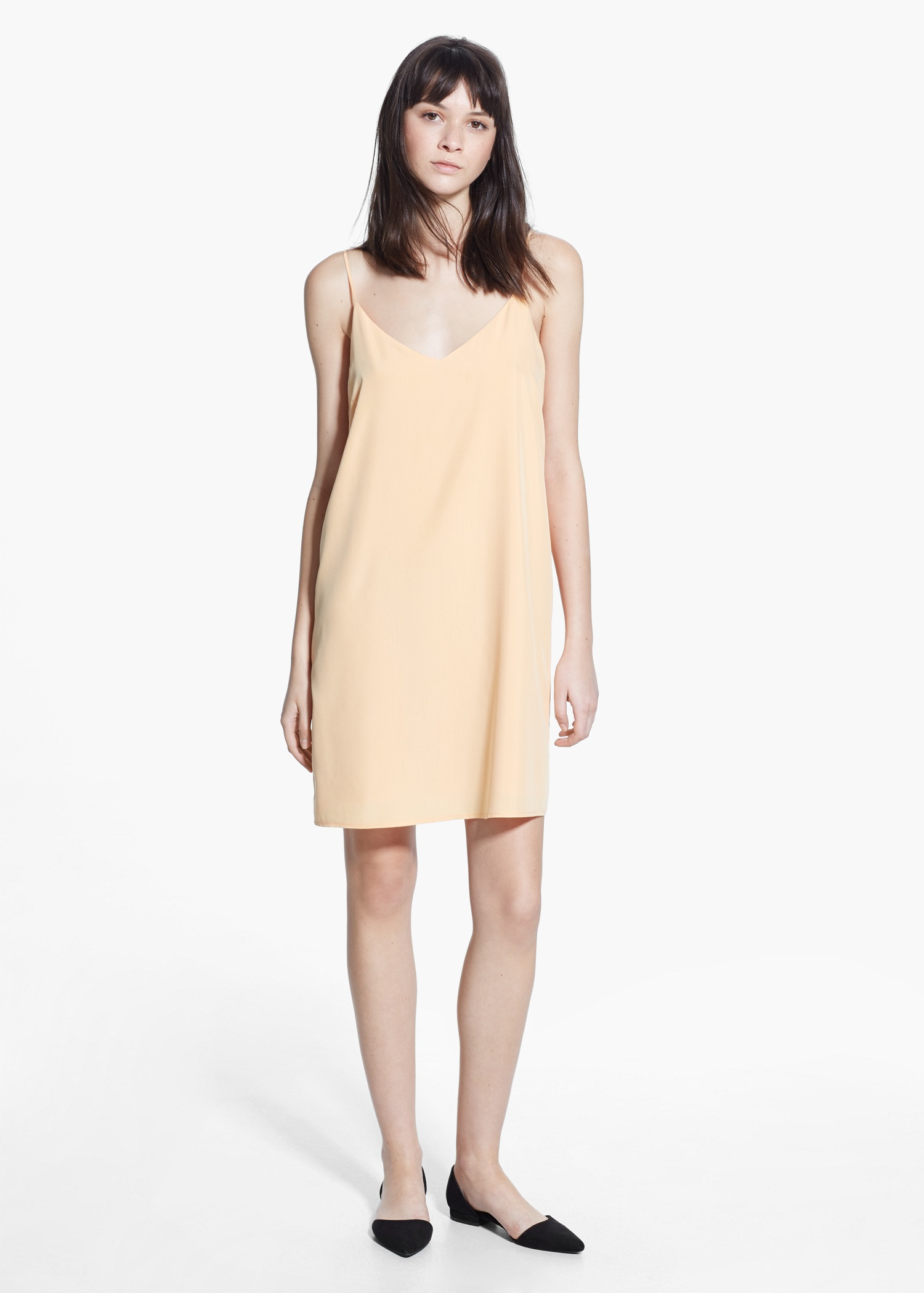 Lyst Mango Modal Flowy Dress in Orange