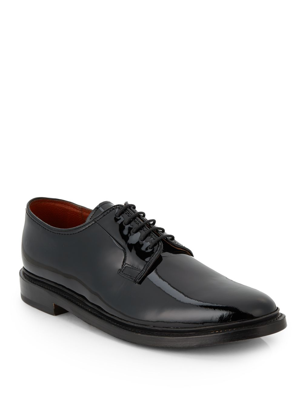 Florsheim By Duckie Brown Patent Leather Plain Toe Shoes in Black for ...