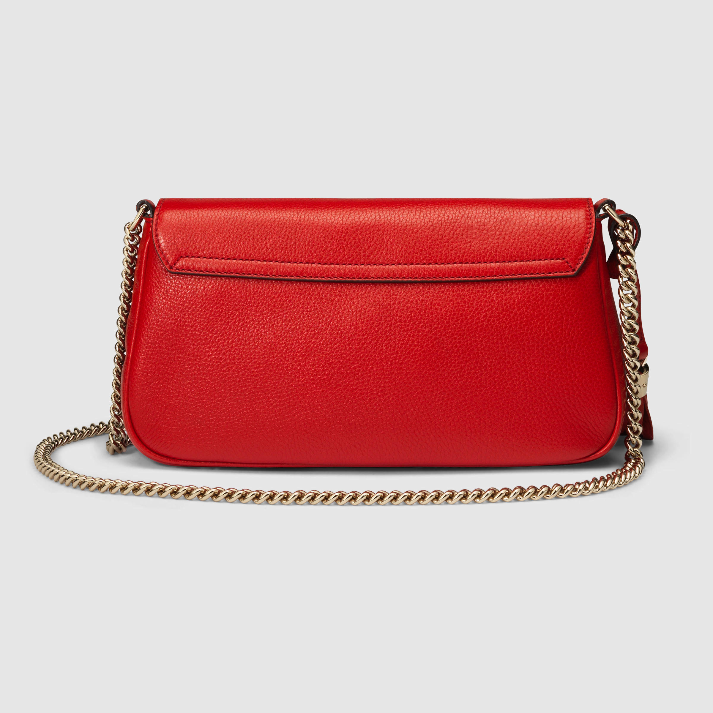 Gucci Soho Leather Shoulder Bag in Red - Lyst