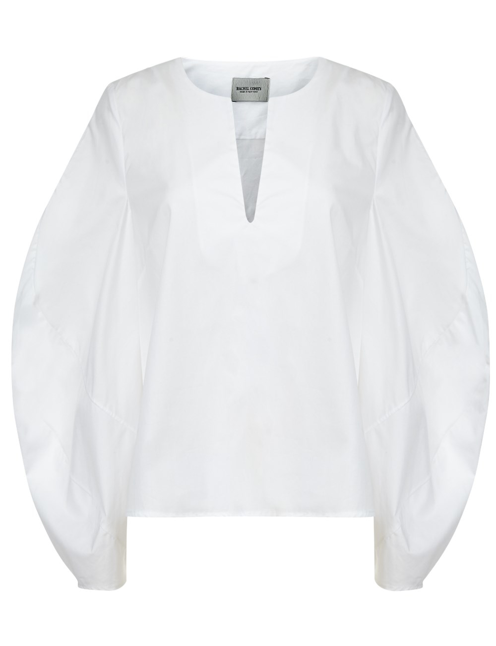 white bell sleeve tunic