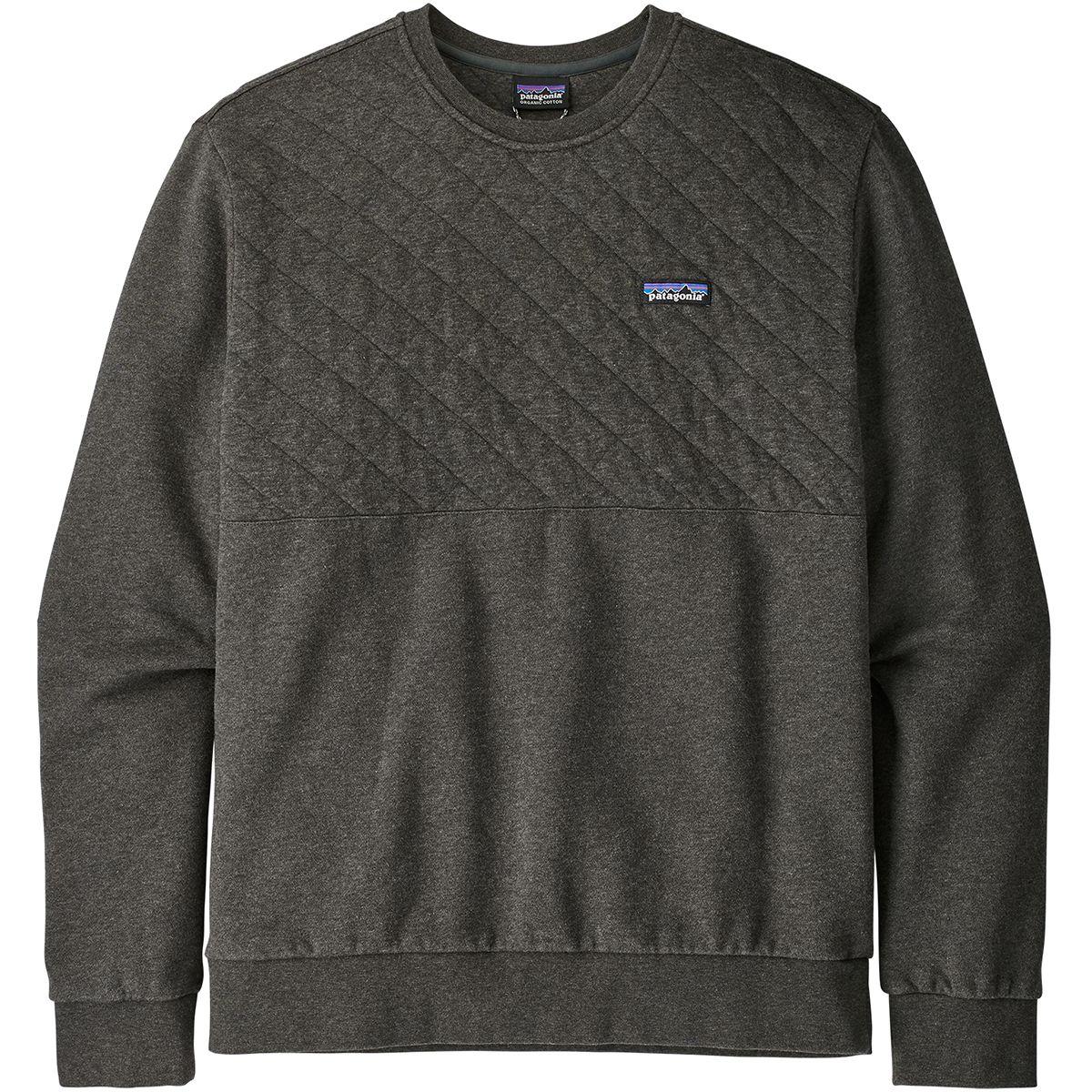 men's organic cotton quilt crewneck sweatshirt