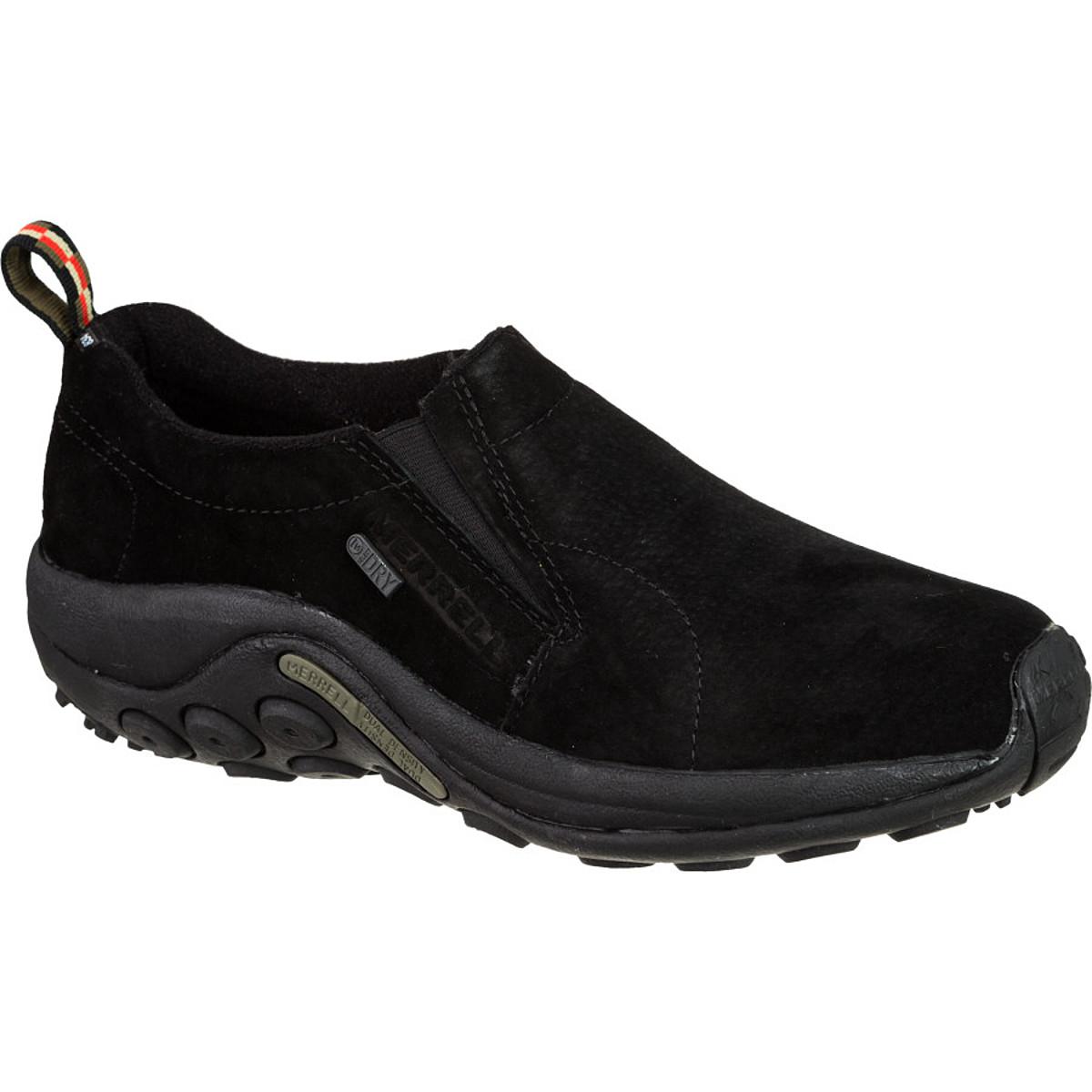Merrell Leather Jungle Moc Waterproof Shoe in Black for Men - Lyst
