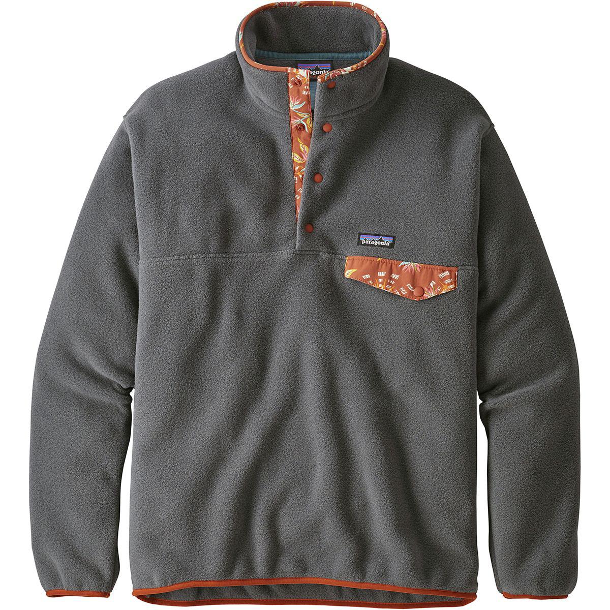 Patagonia Lightweight Synchilla Snap-t Fleece Pullover in Gray for Men ...