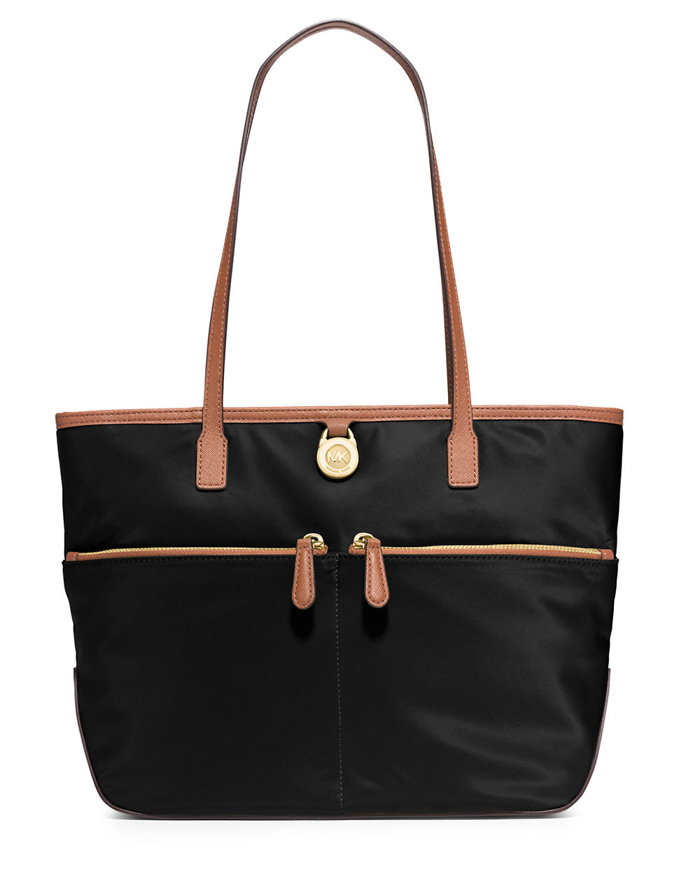 Michael michael kors Kempton Medium Pocket Tote in Black | Lyst