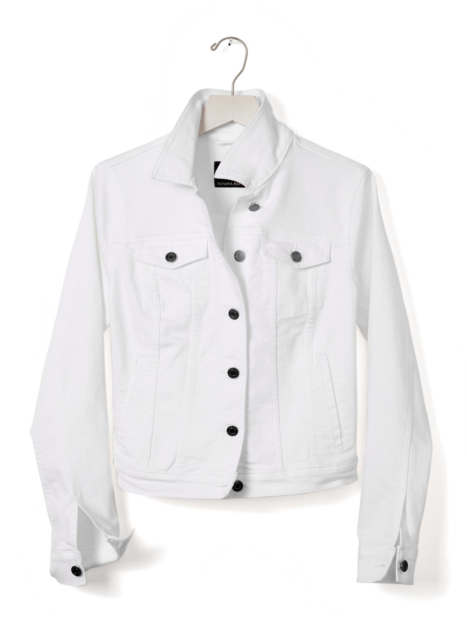 Banana Republic White Denim Jacket in White Lyst