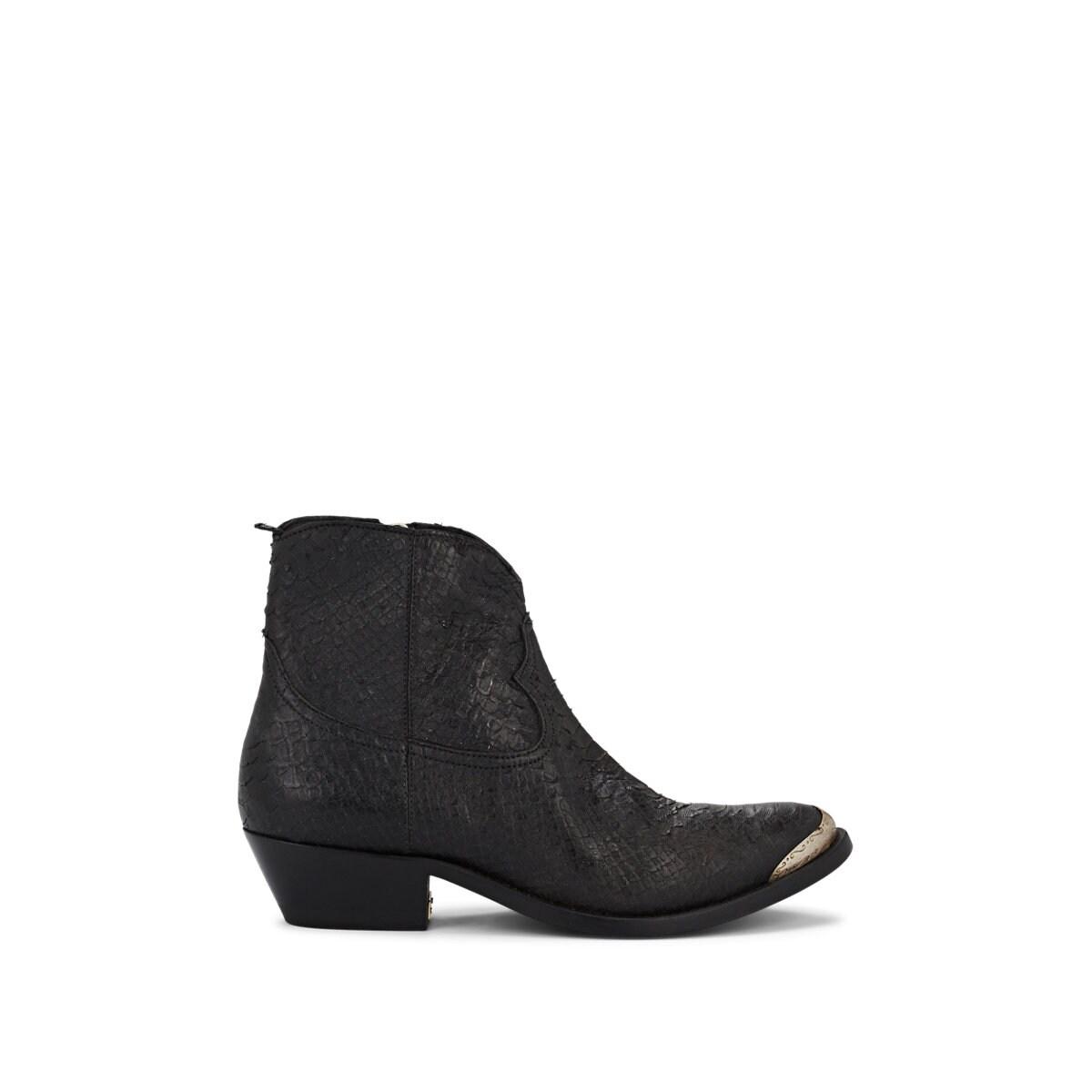 Golden Goose Deluxe Brand Goose Young Snakeskin Ankle Boots in Black - Lyst