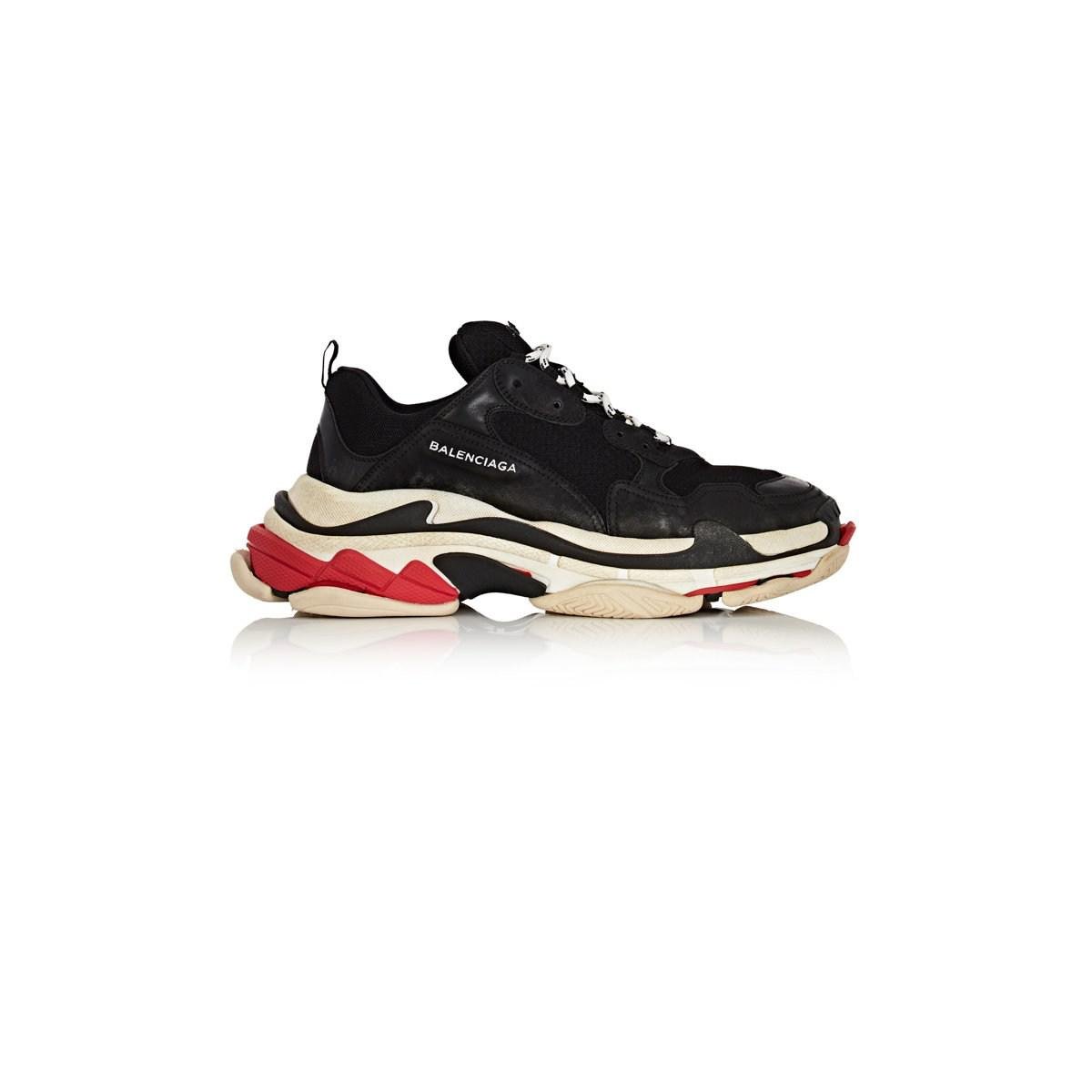 Balenciaga Triple S Platform Sneakers in Black for Men ...