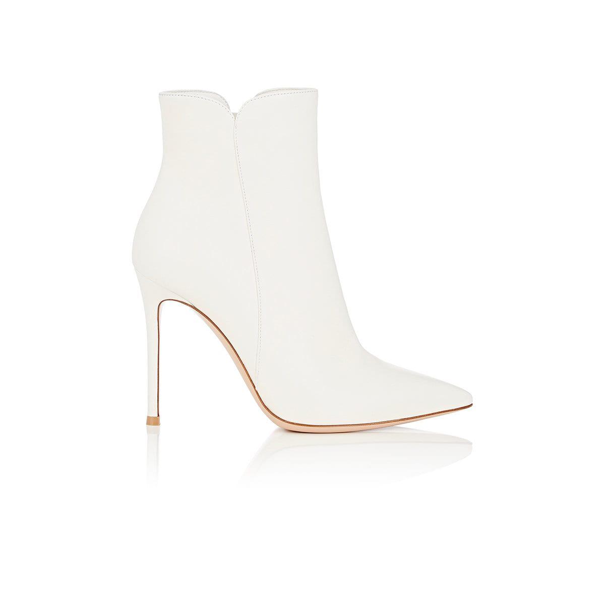 gianvito rossi white ankle boots