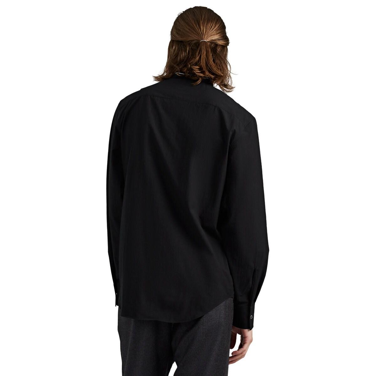 Lanvin Seamed Cotton Poplin Shirt in Black for Men - Lyst