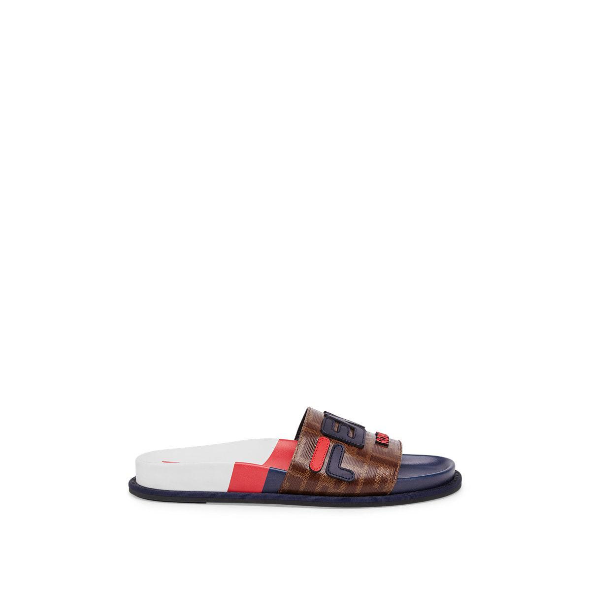 fendi blue slides