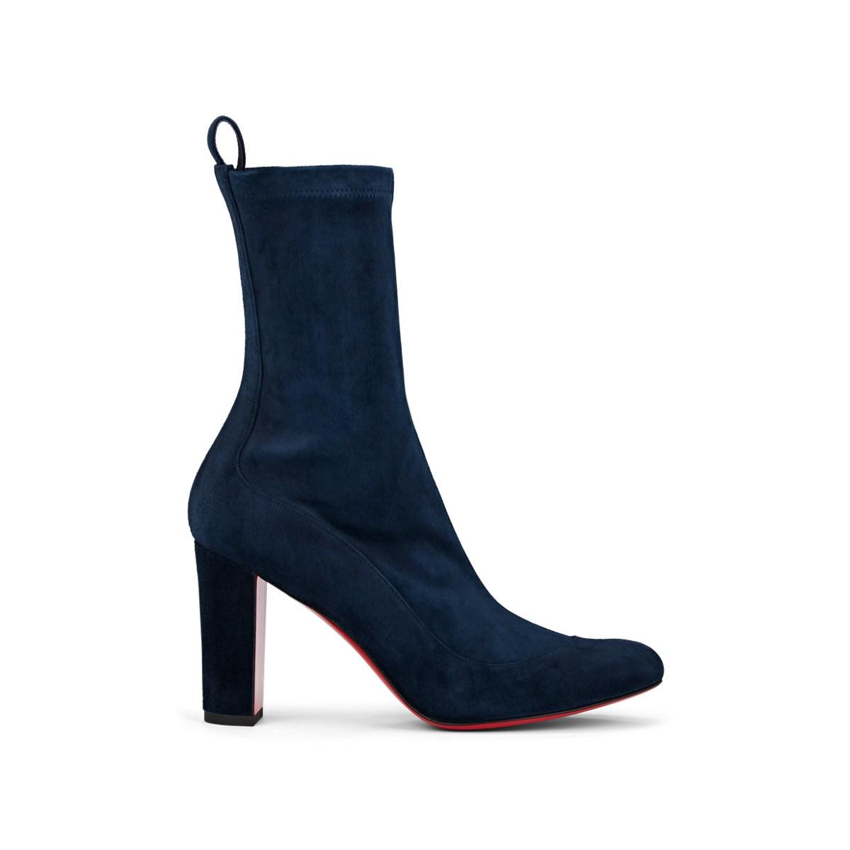 Christian Louboutin Gena Stretch-suede Ankle Boots in Marine (Blue) - Lyst