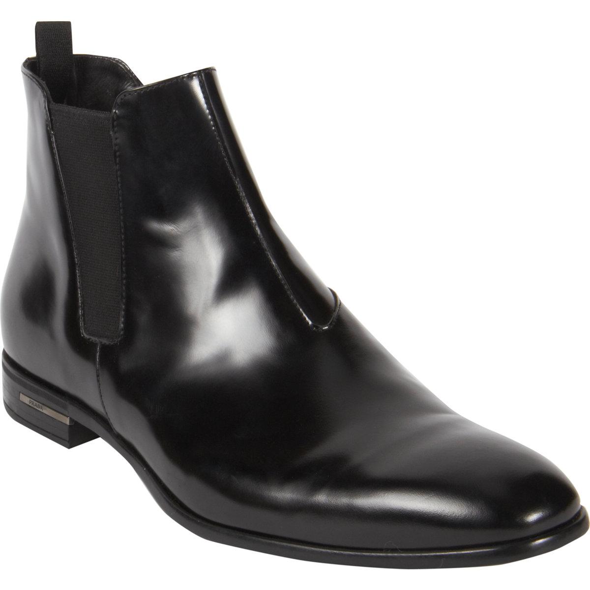 Prada Chelsea Boot in Black for Men | Lyst