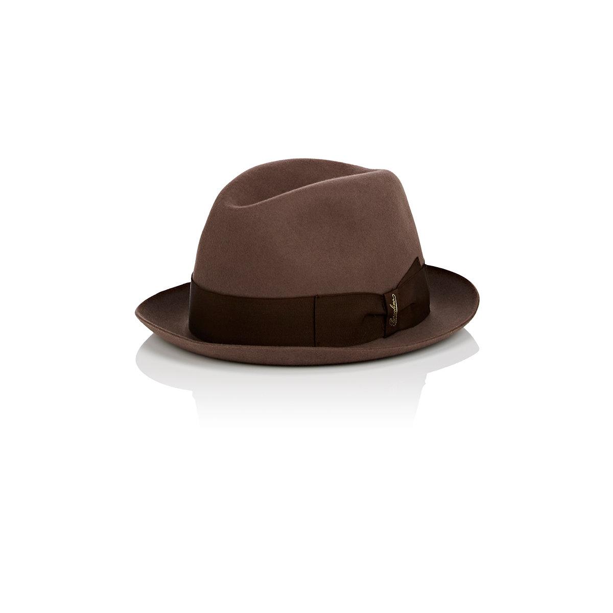 borsalino | brown alessandria short for men | lyst