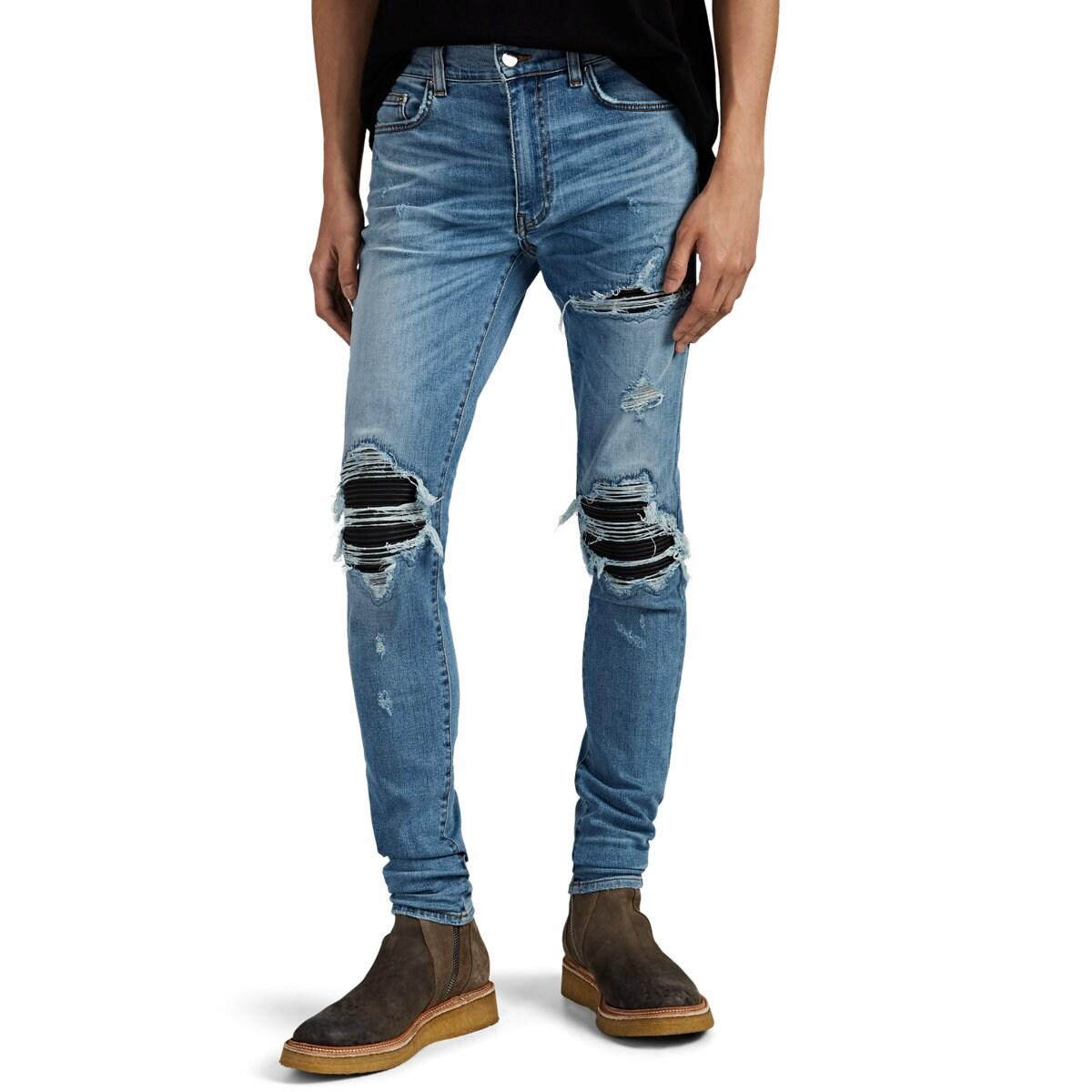Amiri Denim Mx1 Slim Jeans in lt. Blue (Blue) for Men - Lyst