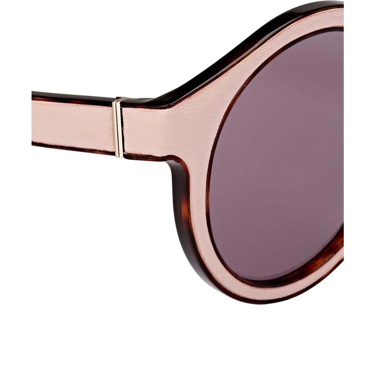 Loewe Leather Lw40002i Sunglasses In Pink Lyst 1405