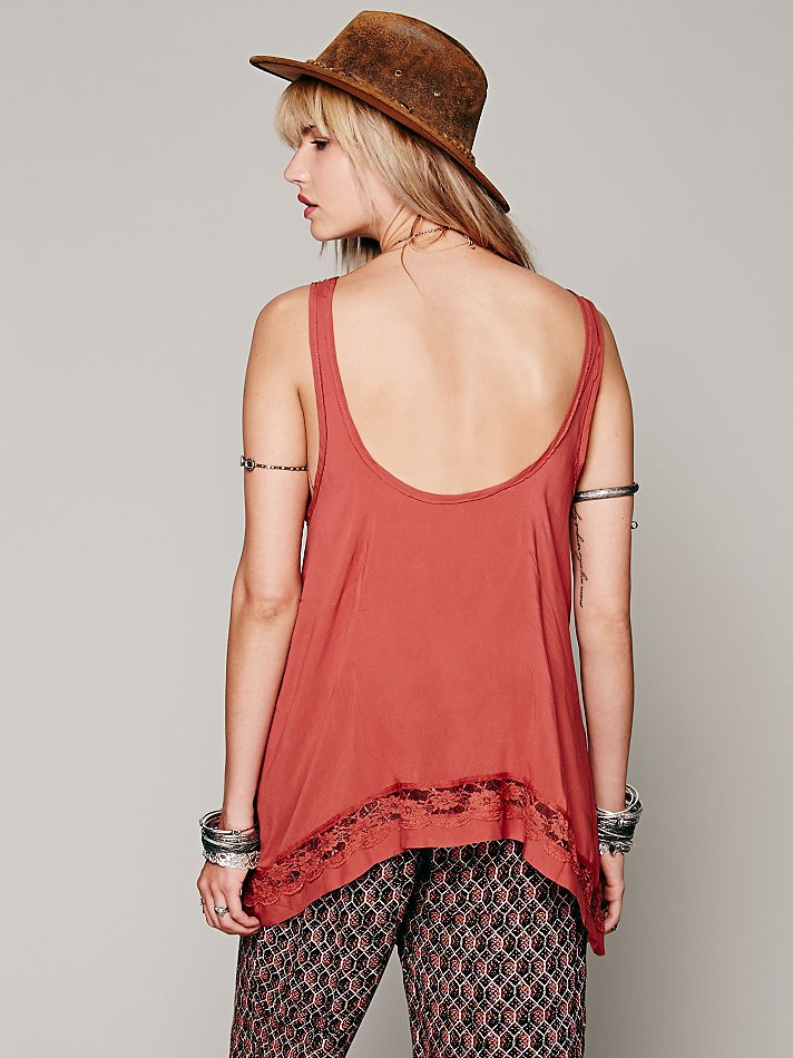 Free people Intimately Womens Outlined High Low Cami in Orange | Lyst