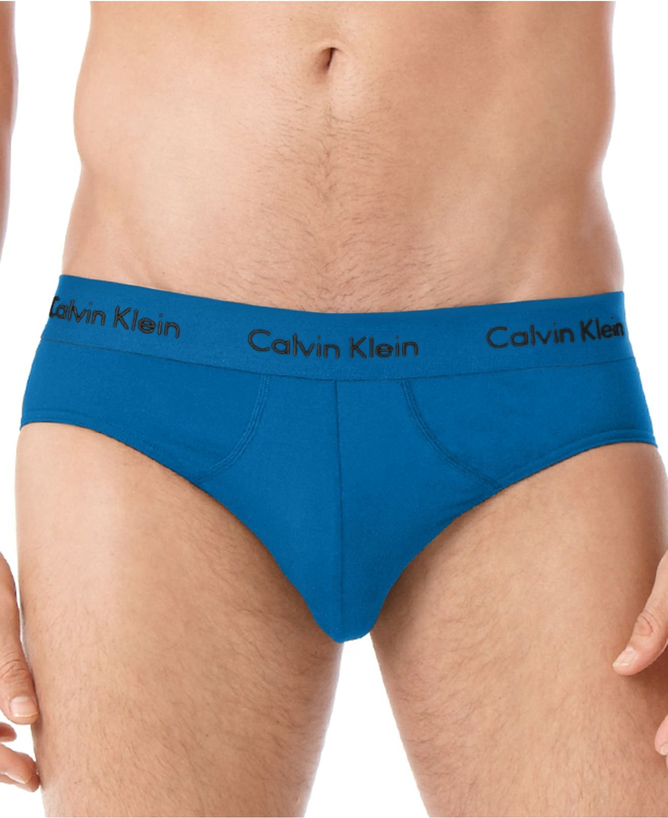 Calvin Klein Microfiber Stretch Hip Brief Pack In Blue For Men Lyst