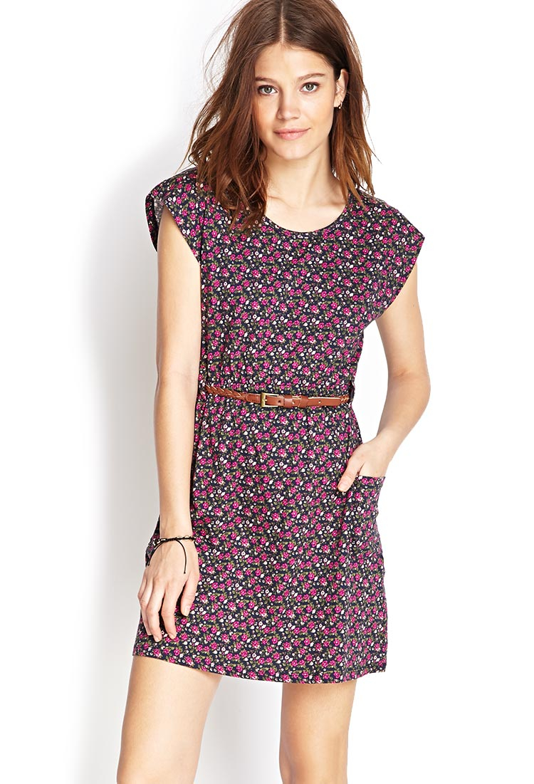 Lyst - Forever 21 Ditsy Floral Print Dress