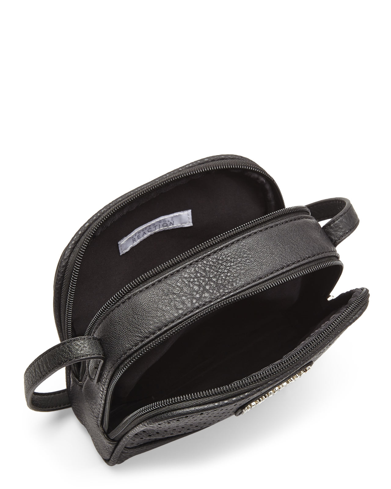 Lyst Kenneth Cole Reaction Black Pepito Perforated Mini Crossbody Gallery