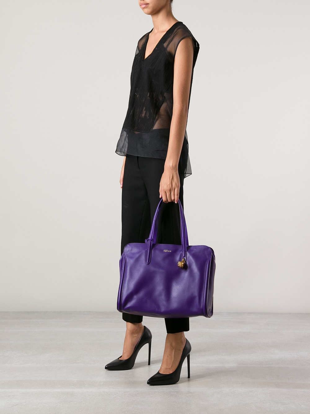 Lyst - Alexander McQueen Tote Bag in Purple