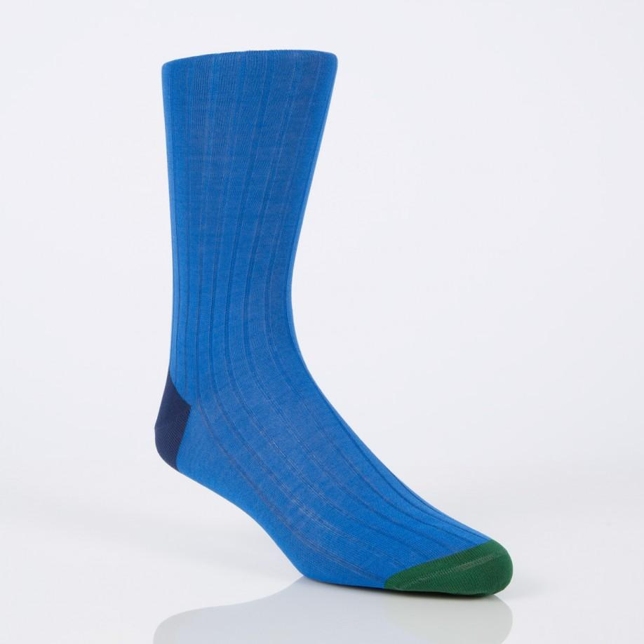Lyst - Paul Smith Men's Blue Socks With Contrasting Heel And Toe in ...