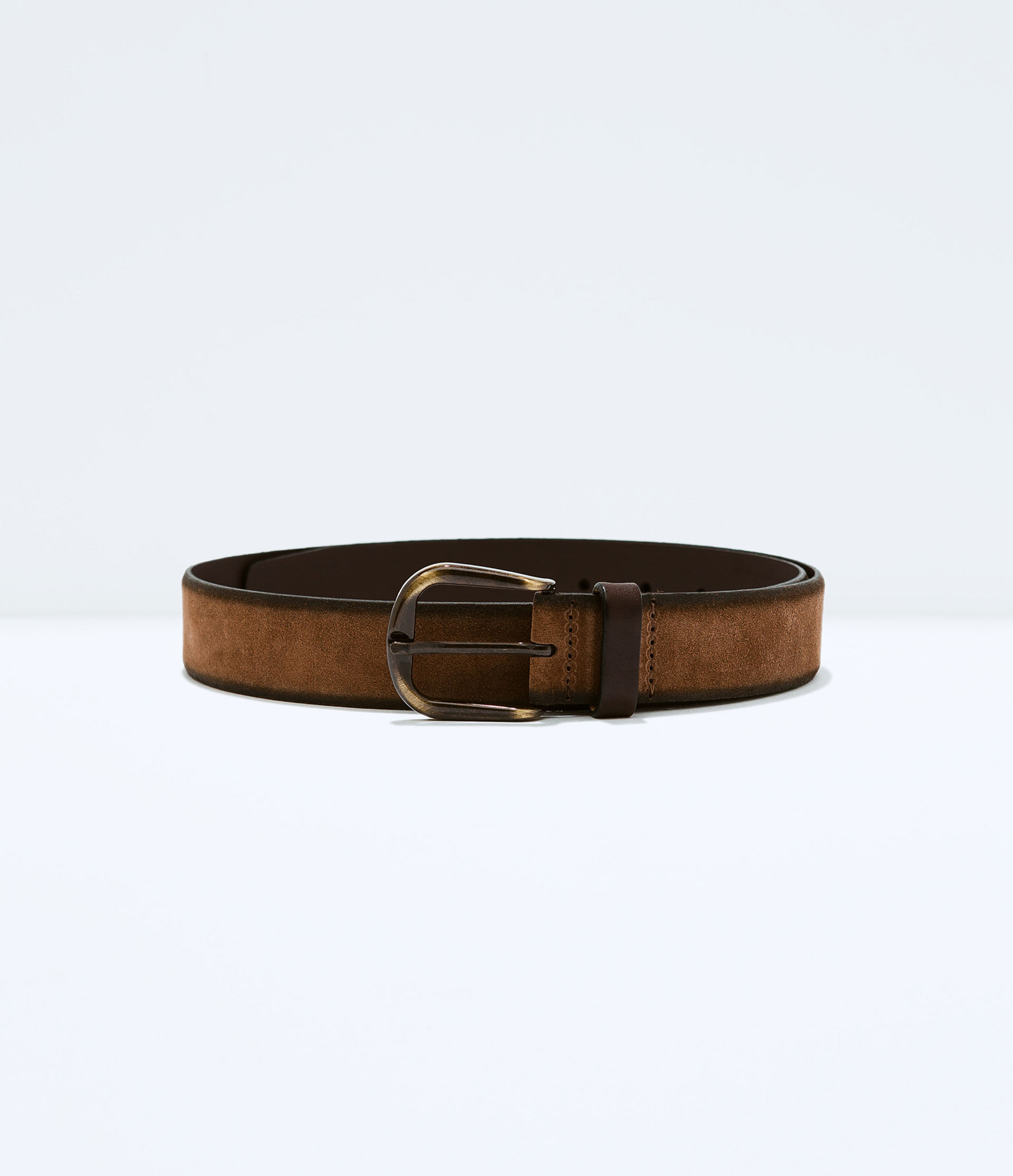 Zara Suede Belt in Brown for Men Lyst