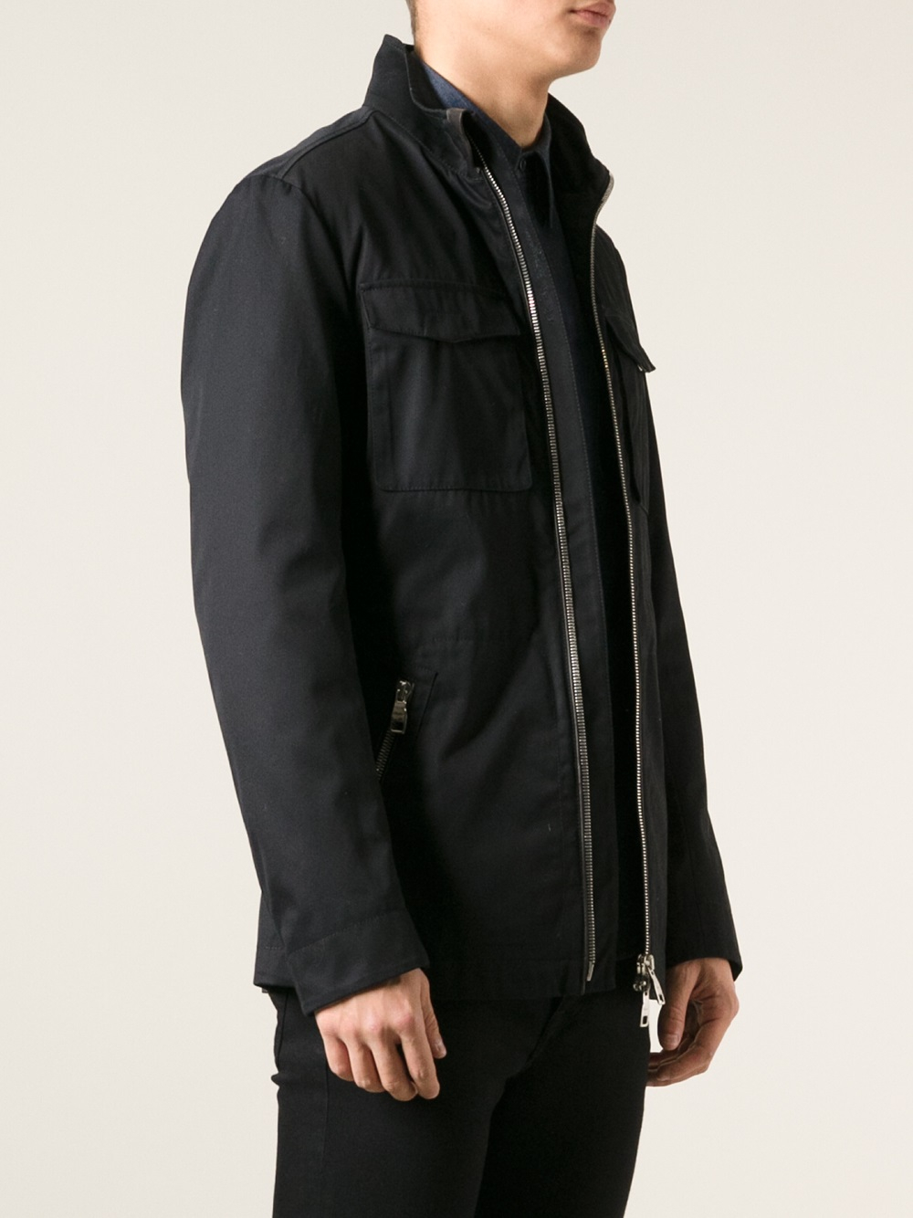 Lyst Ferragamo Buckle Strap Jacket in Black for Men