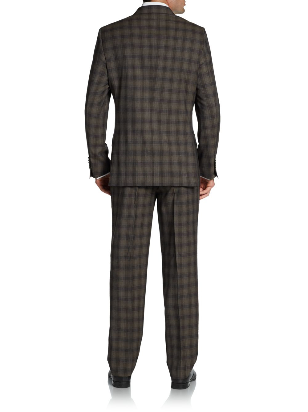 Lyst - English Laundry Plaid Twobutton Wool Slimfit Suit in Brown for Men