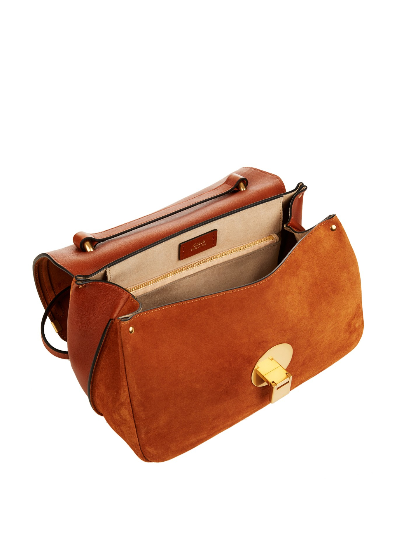 Chlo Indy Medium Leather Shoulder Bag in Brown (TAN) | Lyst