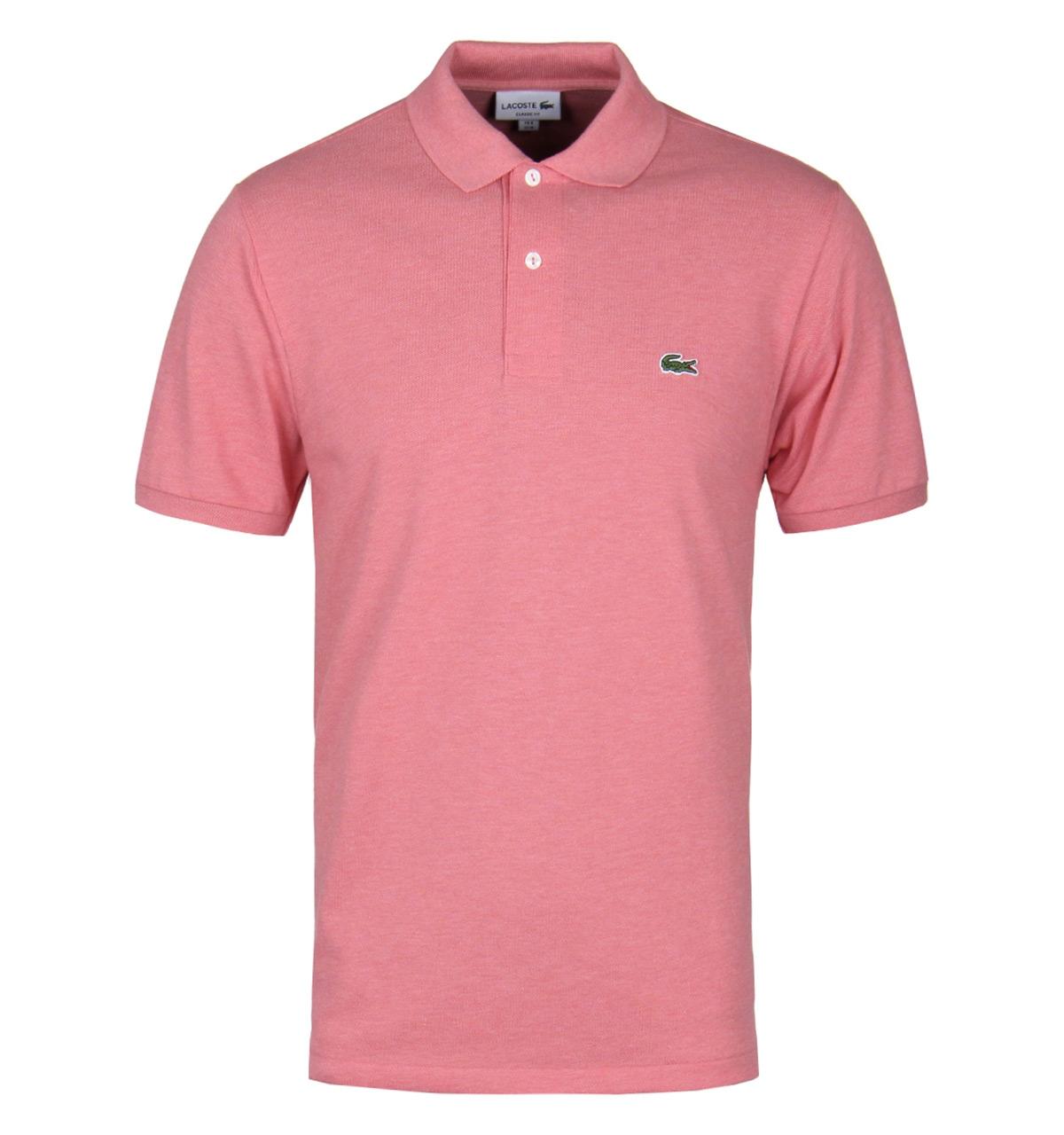 Lyst - Lacoste Rosa Pink Marl Classic Fit Pique Polo Shirt in Pink for ...
