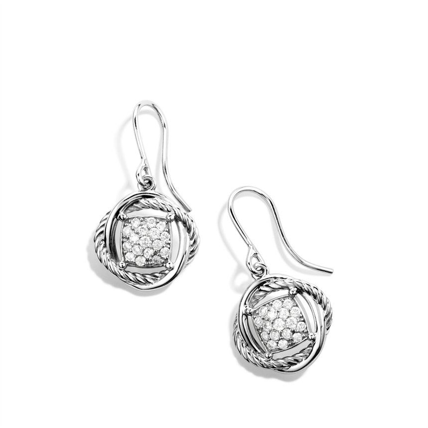 David Yurman Infinity Earrings With Diamonds In Metallic Lyst Gallery