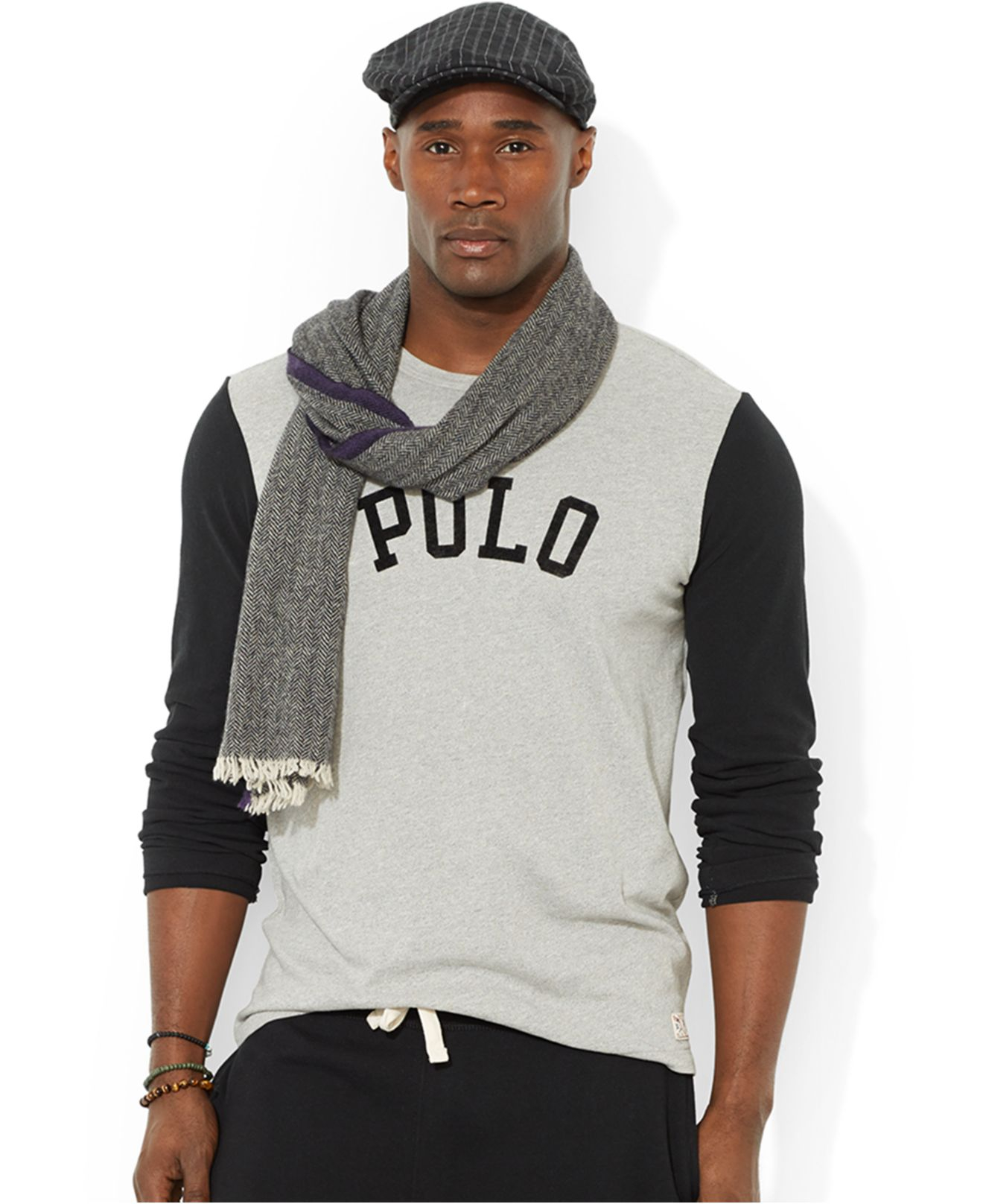 Polo ralph lauren Big And Tall Jersey Baseball Shirt in Gray for Men Lyst