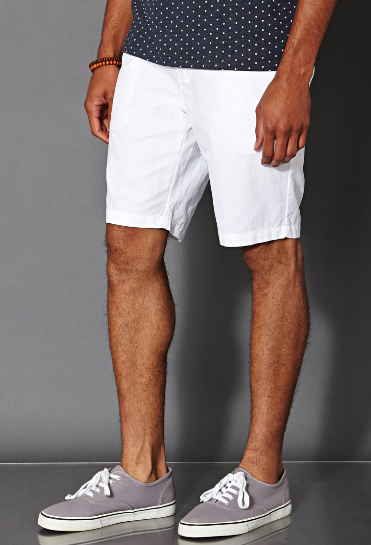 White Chino Shorts Mens - The Else