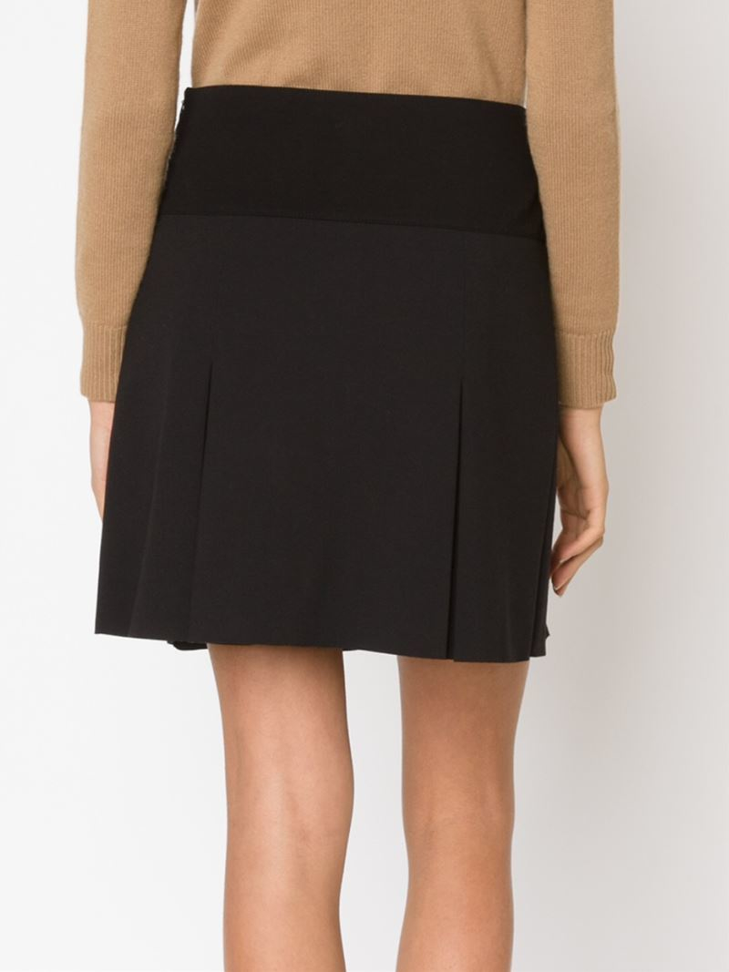 black pleated skirt with shorts