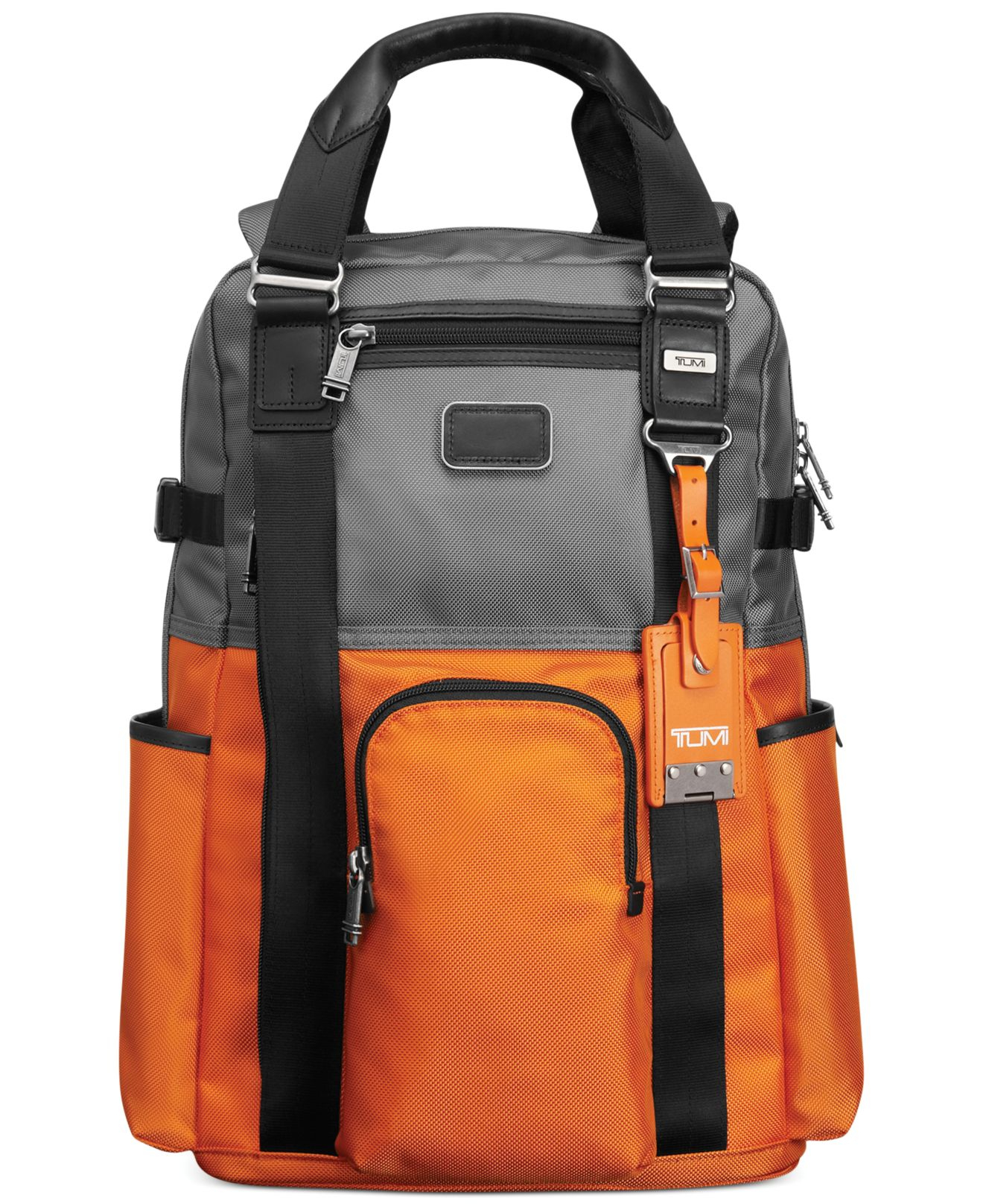 Tumi Alpha Bravo Lejeune Backpack Tote in Gray for Men (Grey/Orange) Lyst