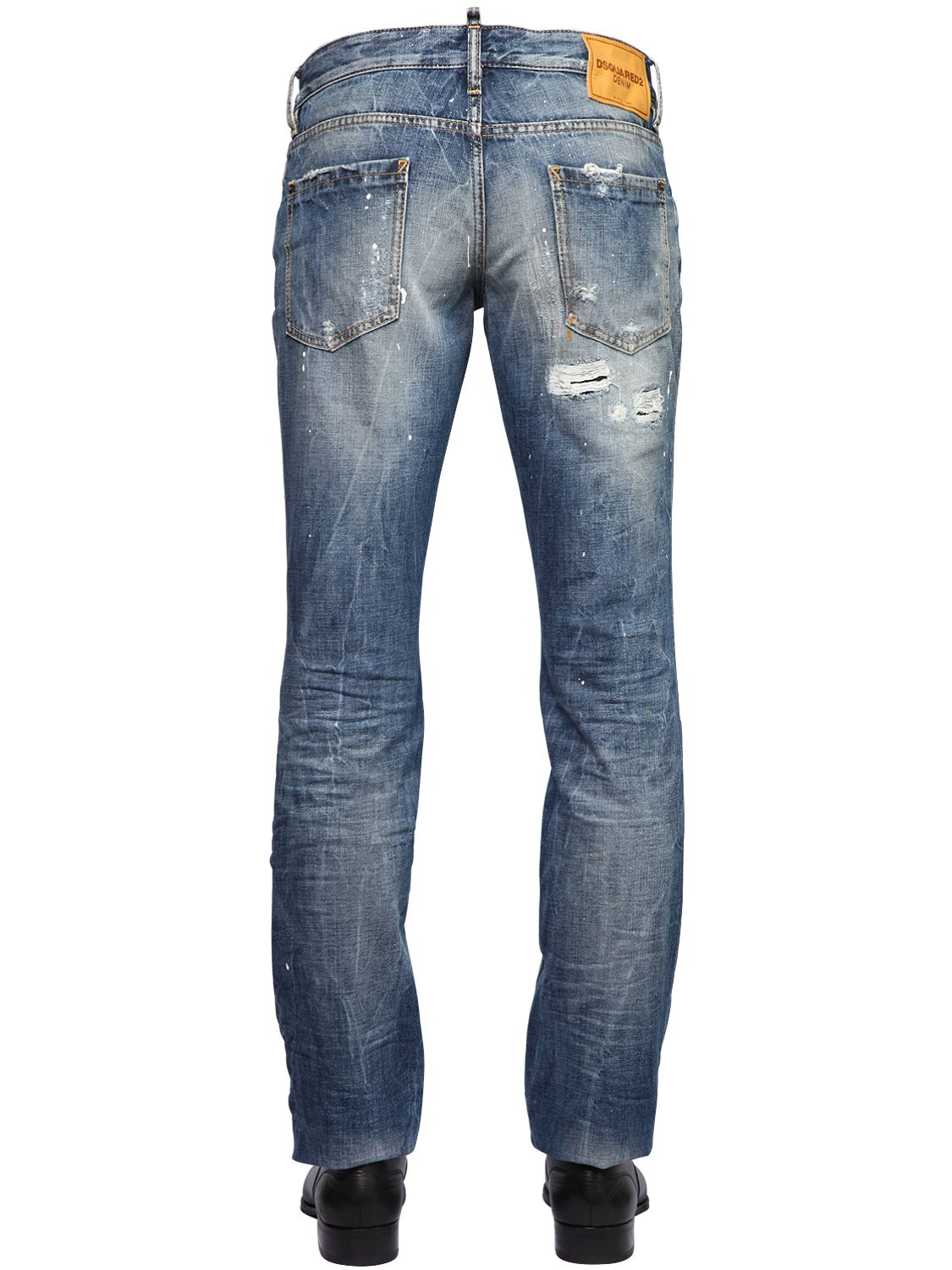 Lyst - Dsquared² 18cm Slim Fit Dirty Wash Denim Jeans in Blue for Men