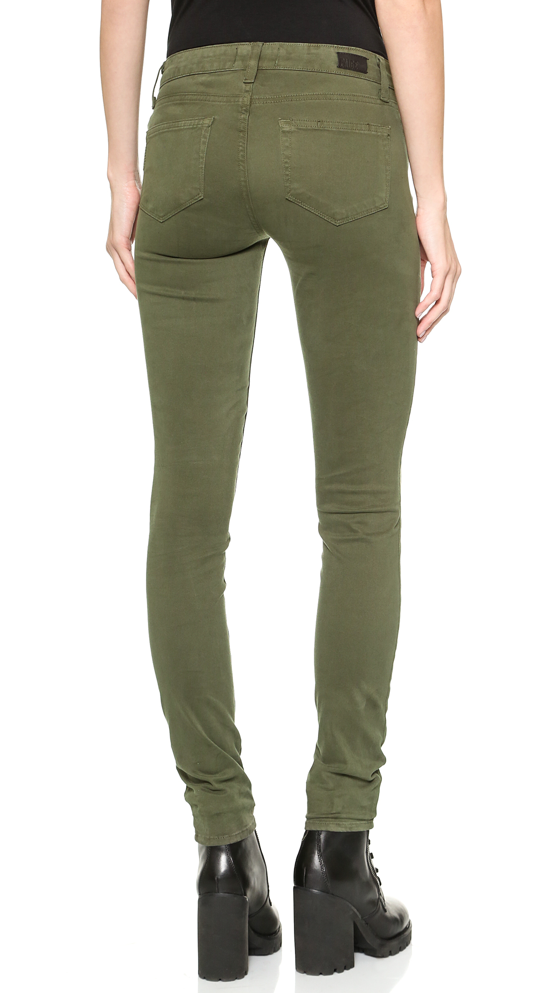 Paige Edgemont Ultra Skinny Pants - Pine Green in Green | Lyst