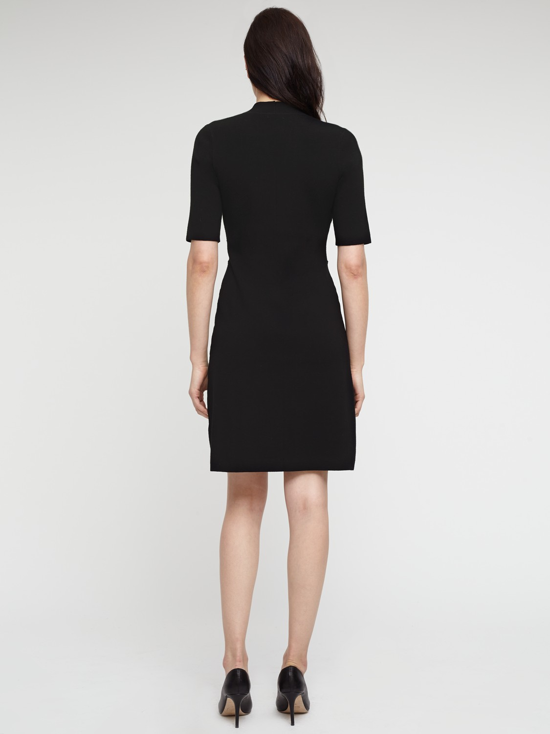 Jigsaw Plated Knit Dress in Black Lyst