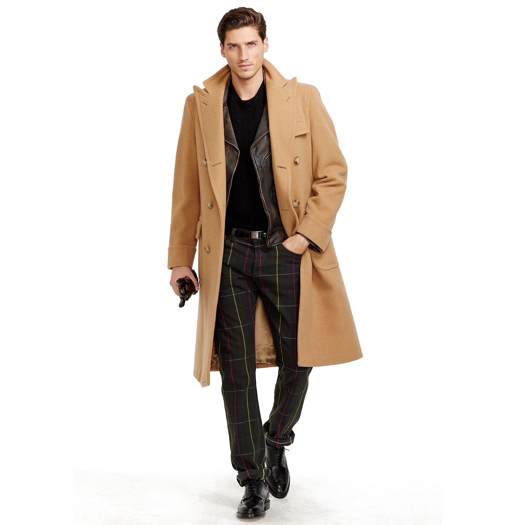 Lyst Polo Ralph Lauren Camel Hair Coat In Natural For Men Gallery