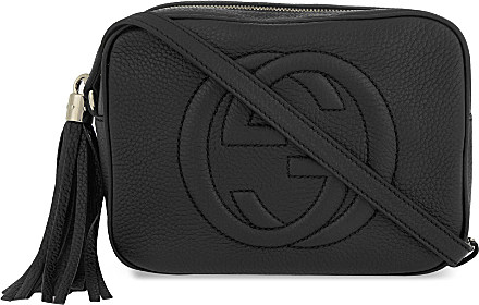 Gucci Soho Leather Cross-Body Bag in Black - Lyst