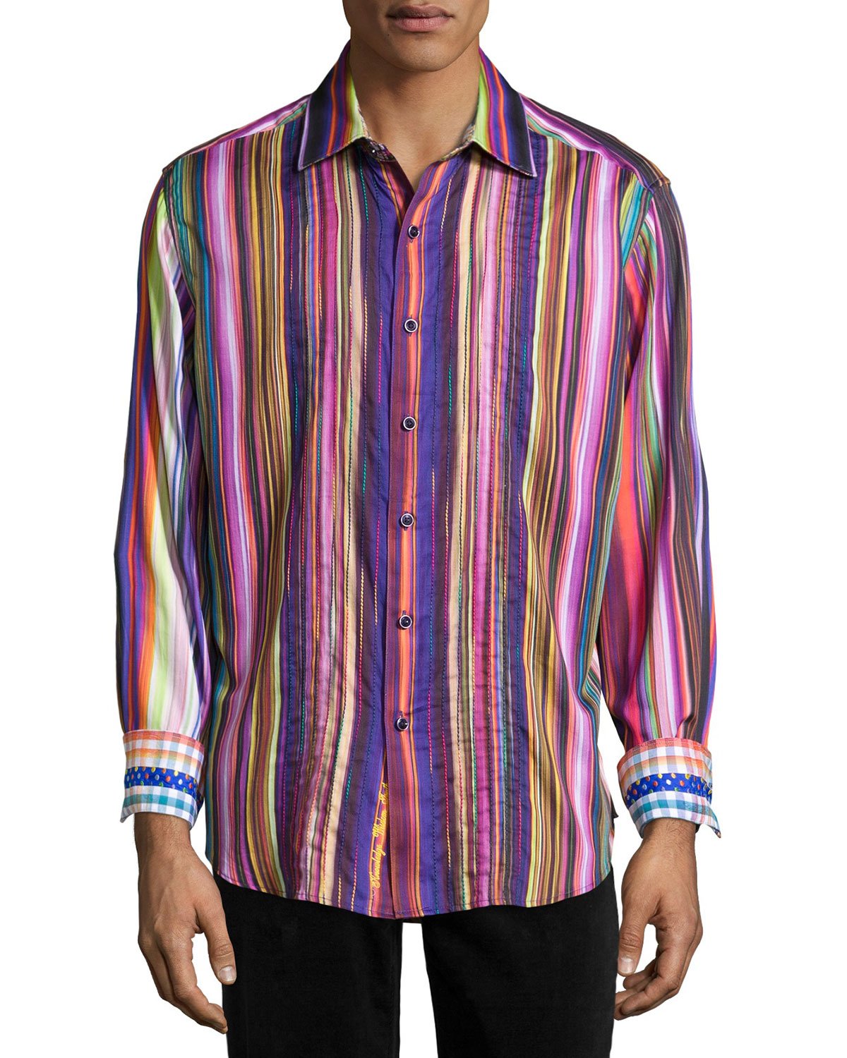 Lyst - Robert Graham Veracruz Embroidered Striped Classic-fit Woven
