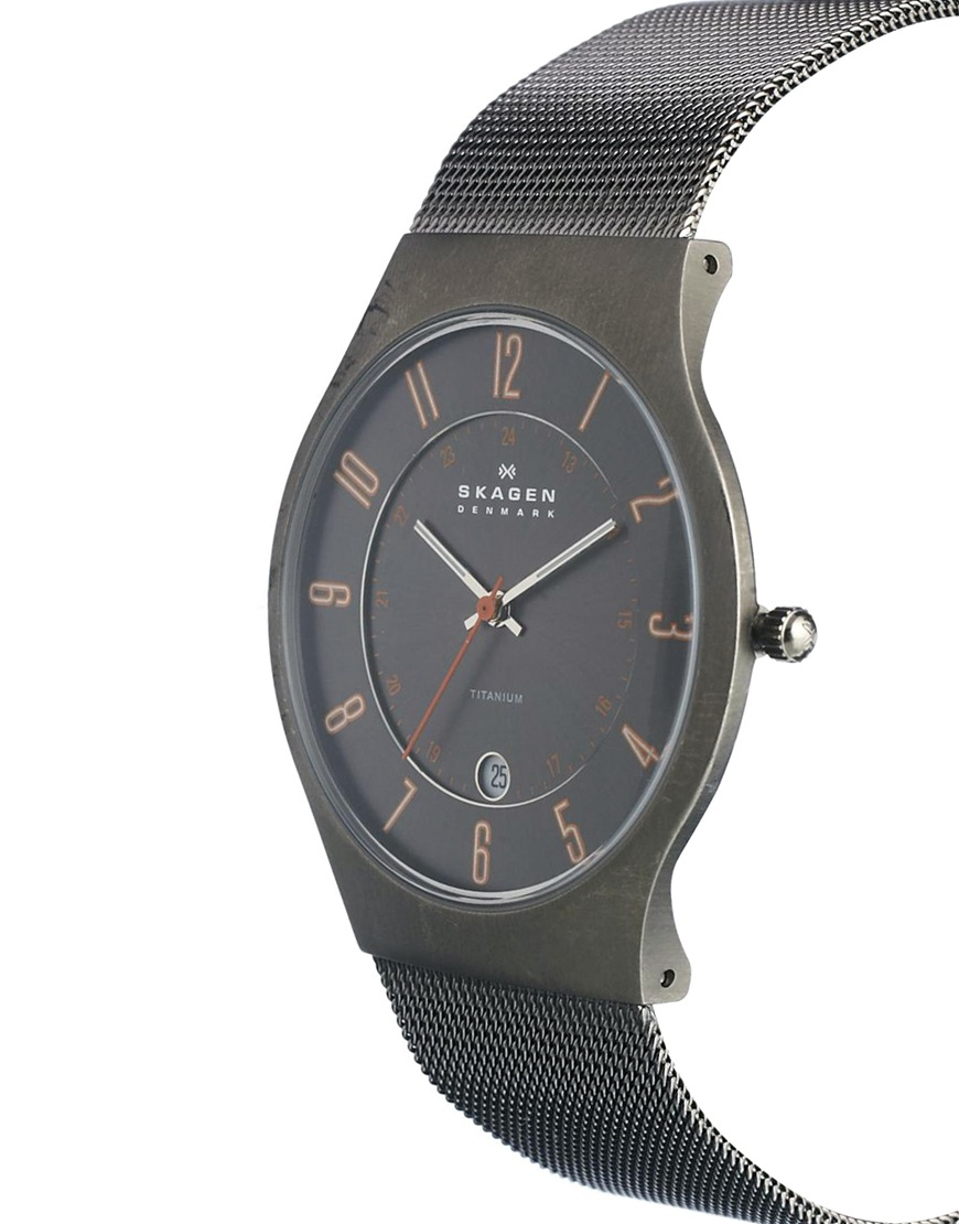 Skagen Silver Mesh Strap Watch 233xlttmo in Metallic for Men Lyst