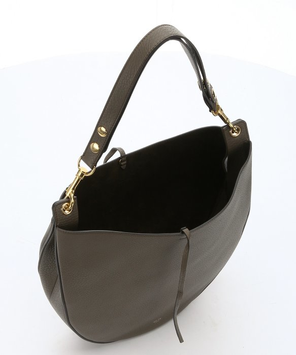 medium saddle bag in black smooth calfskin - celine  